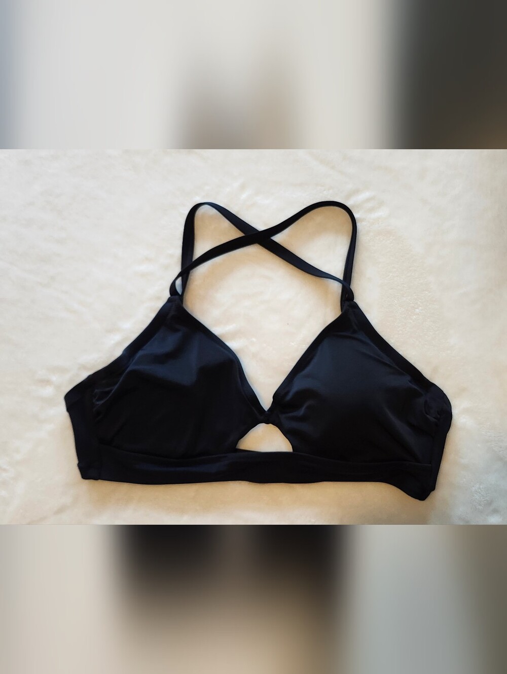 Shade & Shore Black Crossback Bikini Top